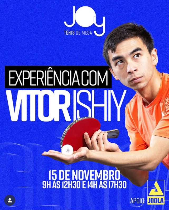 Vitor Ishiy comanda experiência de alto rendimento na Joy Tênis de Mesa