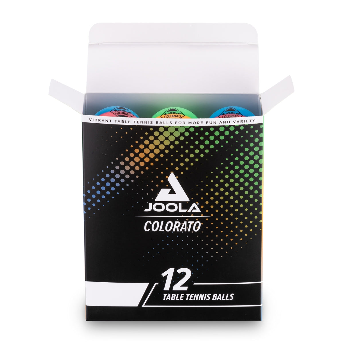 Kit Family Set (Maleta com 4 Raquetes e 10 Bolas) + Bola de Tênis de Mesa JOOLA Colorato 12 unidades