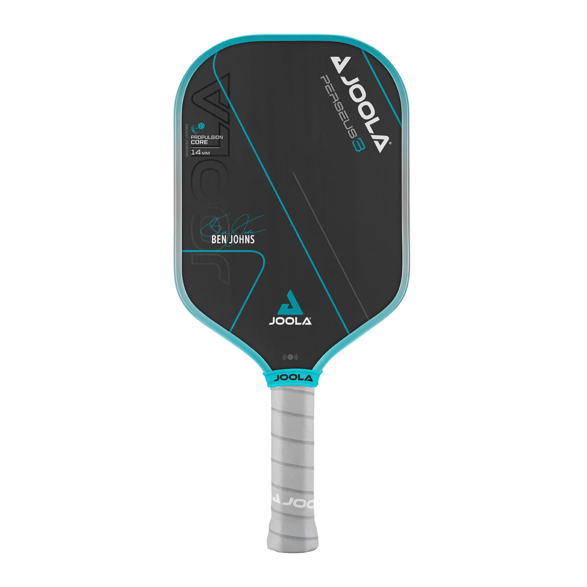 White background, product image of the Ben Johns Perseus Gen 3 14mm pickleball paddle.