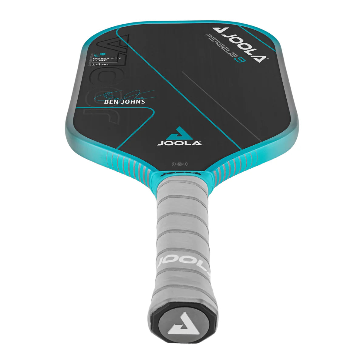 White background, product image of the Ben Johns Perseus Gen 3 14mm pickleball paddle.