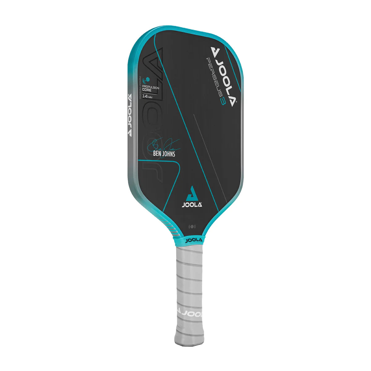 White background, product image of the Ben Johns Perseus Gen 3 14mm pickleball paddle.