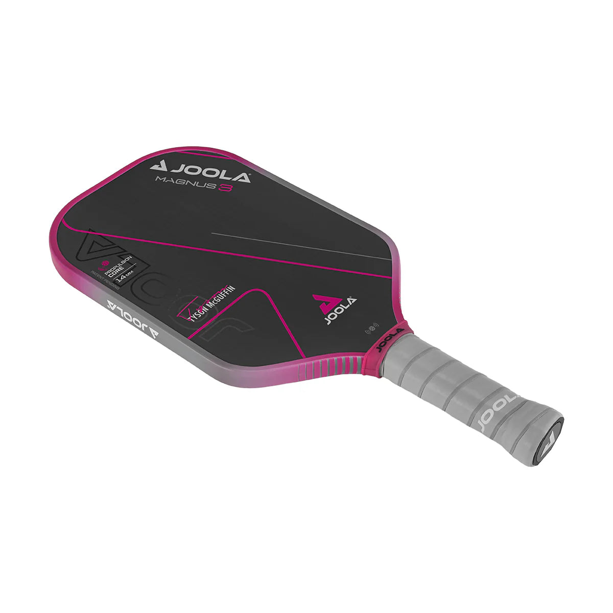 White Background Image, Product Image of the Tyson McGuffin Magnus 3 14mm pickleball paddle.