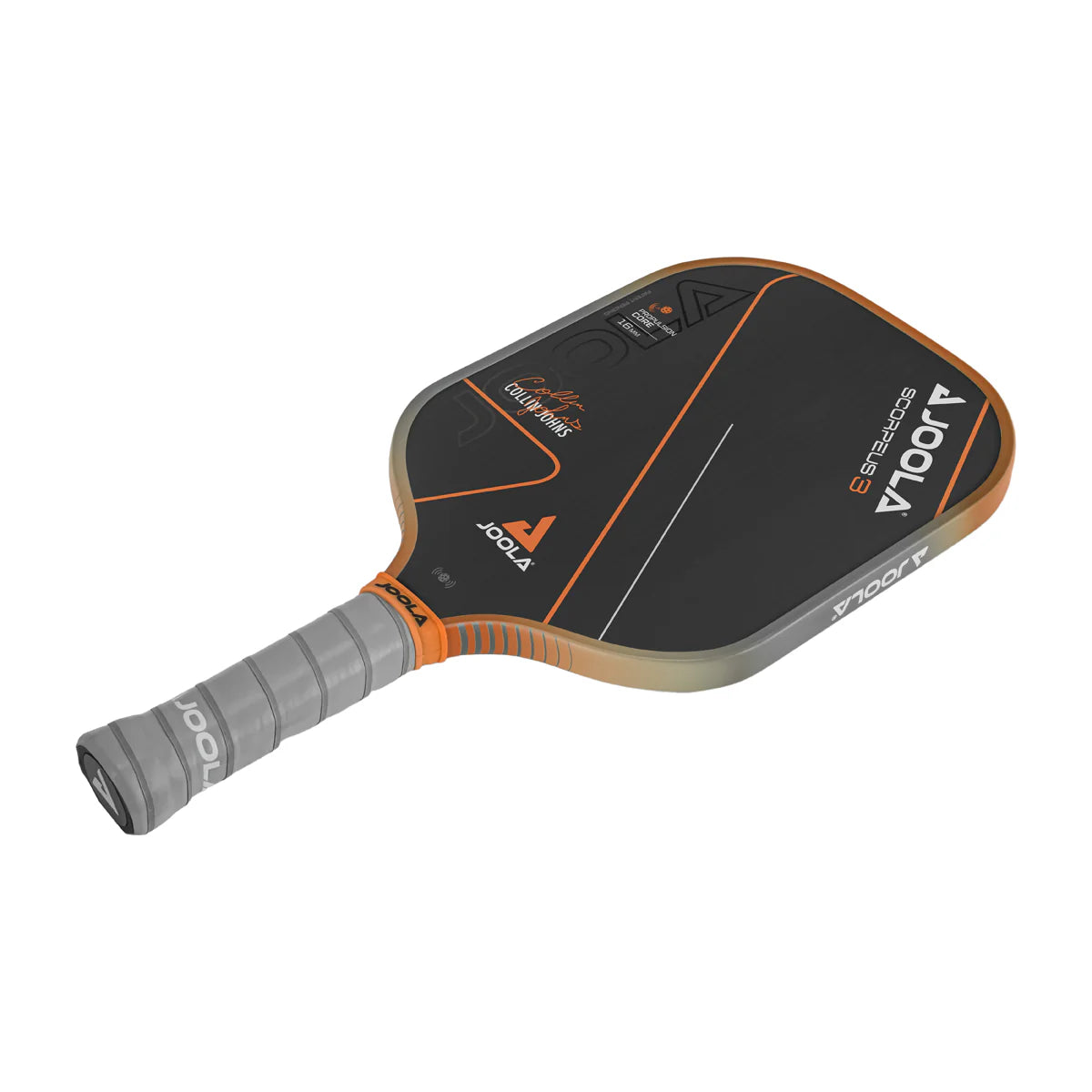 White Background Image, product image of the JOOLA Gen 3 Collin Johns Scorpeus 16mm pickleball paddle.