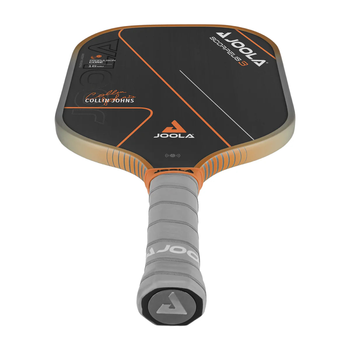 White Background Image, product image of the JOOLA Gen 3 Collin Johns Scorpeus 16mm pickleball paddle.