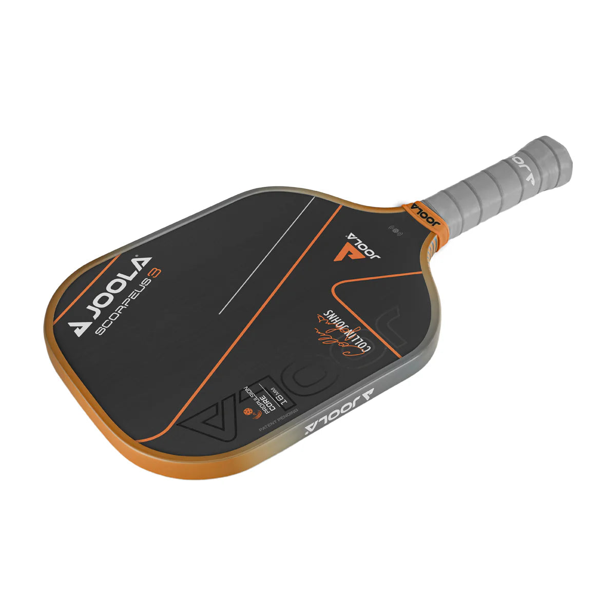 White Background Image, product image of the JOOLA Gen 3 Collin Johns Scorpeus 16mm pickleball paddle.