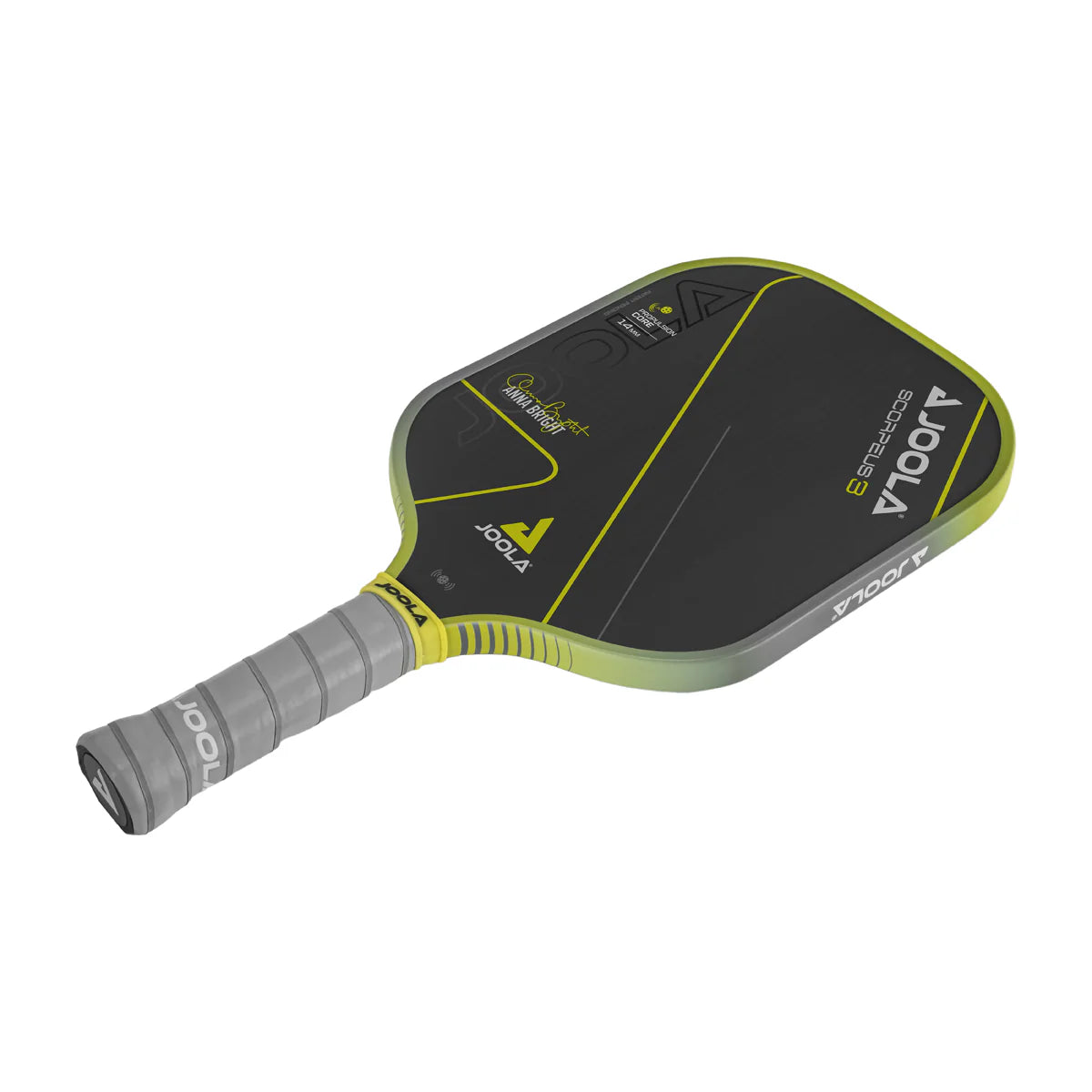 White Background Image, product image of the JOOLA Gen 3 Anna Bright Scorpeus 14mm pickleball paddle.