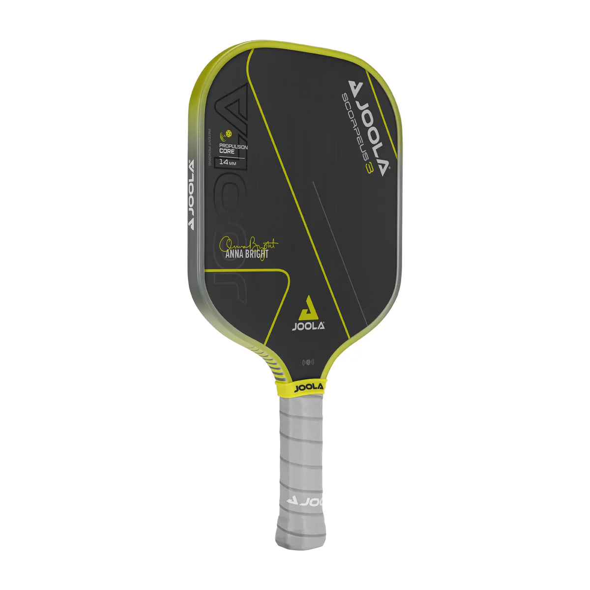 White Background Image, product image of the JOOLA Gen 3 Anna Bright Scorpeus 14mm pickleball paddle.