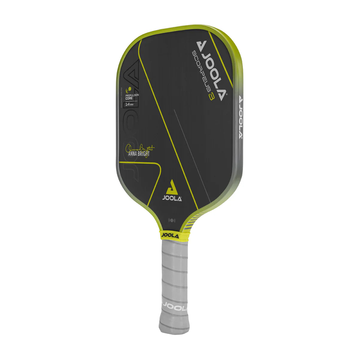 White Background Image, product image of the JOOLA Gen 3 Anna Bright Scorpeus 14mm pickleball paddle.