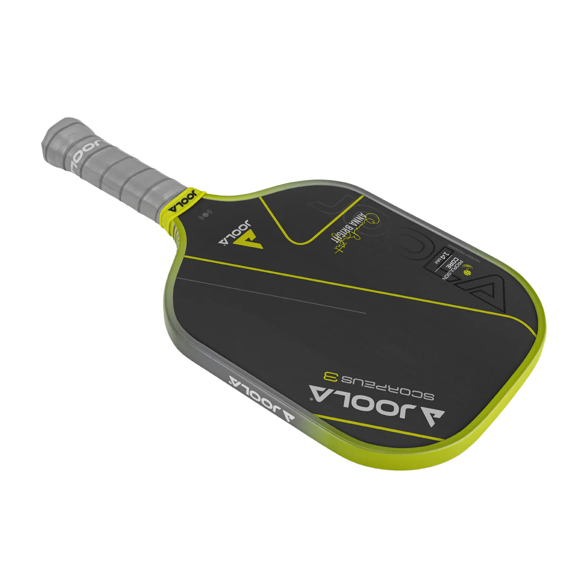 White Background Image, product image of the JOOLA Gen 3 Anna Bright Scorpeus 14mm pickleball paddle.