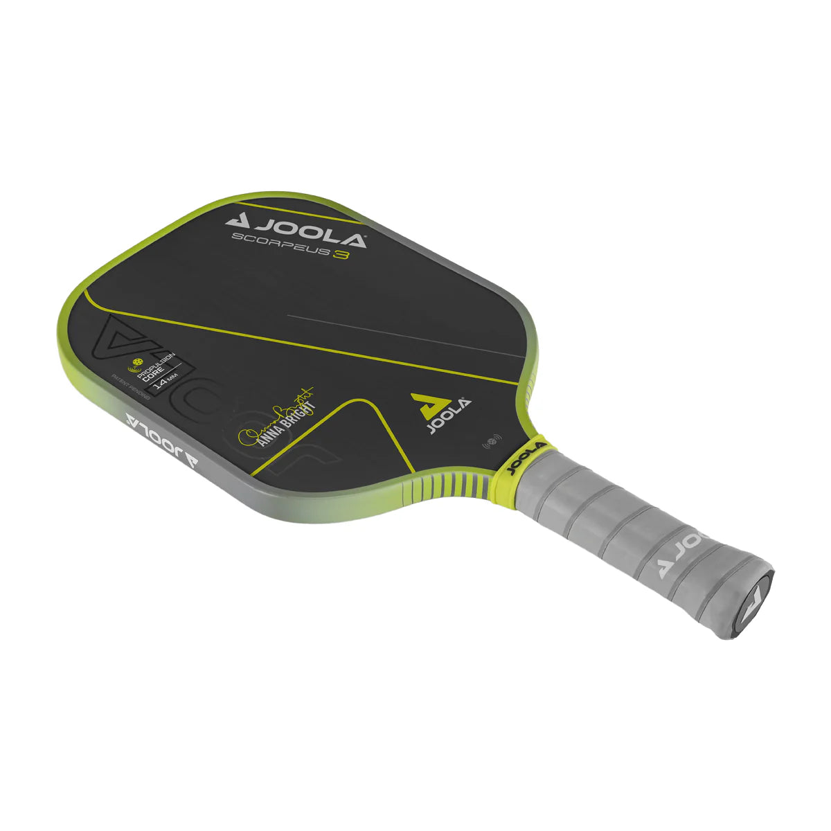 White Background Image, product image of the JOOLA Gen 3 Anna Bright Scorpeus 14mm pickleball paddle.