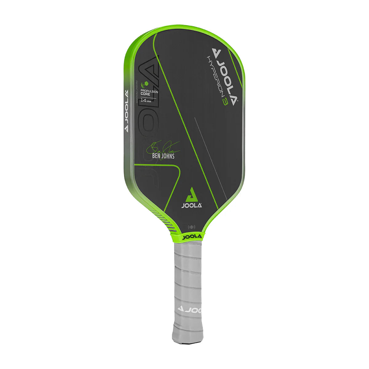 White background, product image of the JOOLA Ben Johns Gen 3 16mm Hyperion Pickleball Paddle.