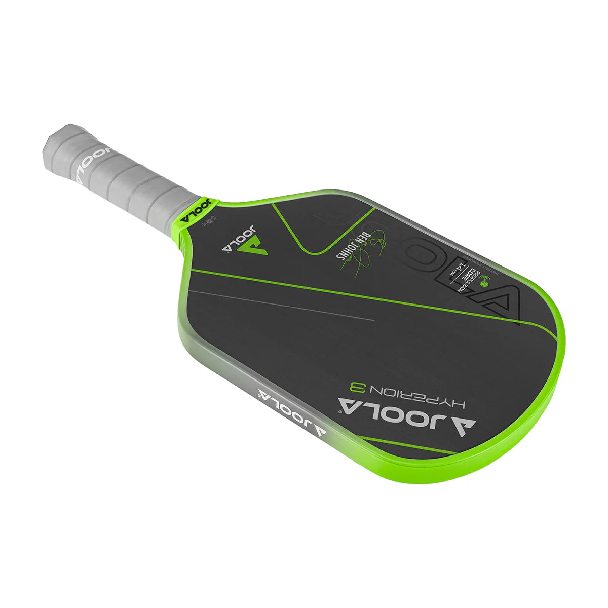 White background, product image of the JOOLA Ben Johns Gen 3 14mm Hyperion Pickleball Paddle.