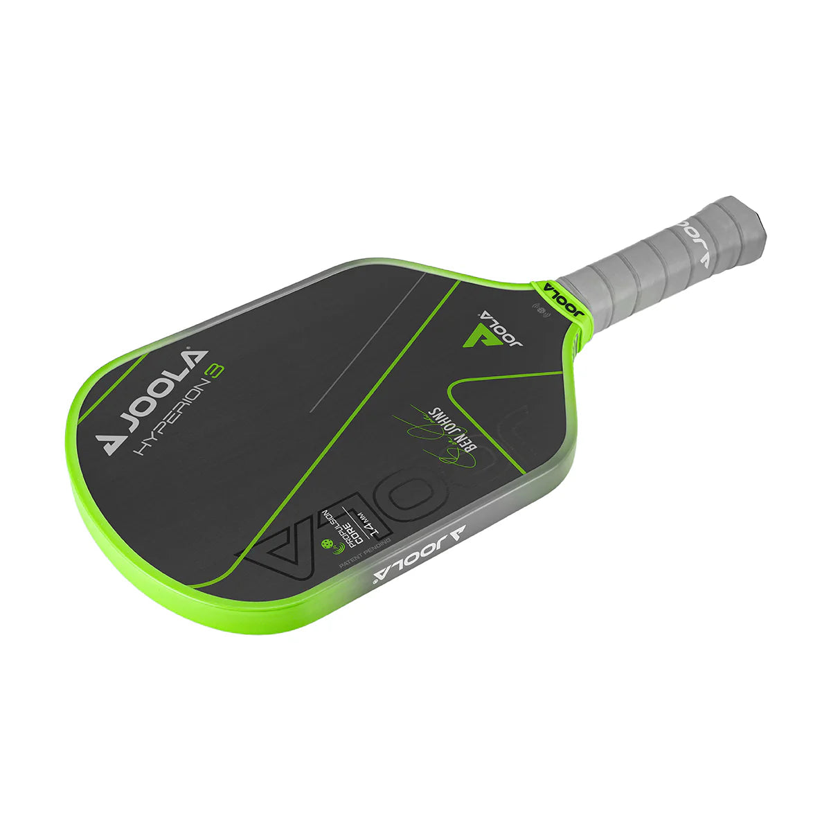 White background, product image of the JOOLA Ben Johns Gen 3 14mm Hyperion Pickleball Paddle.
