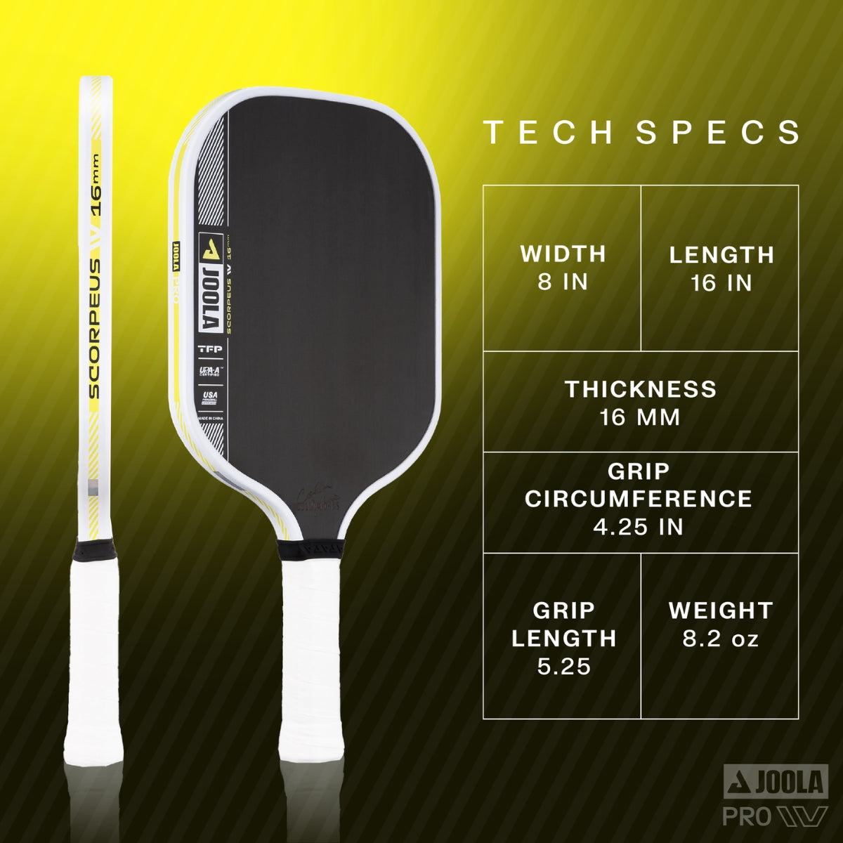 Raquete de Pickleball JOOLA Collin Johns Scorpeus IV (16mm)
