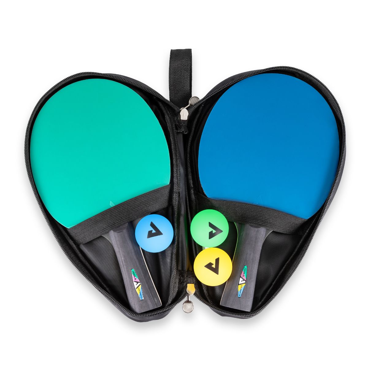 Kit de Raquetes JOOLA Duo Colorato - 2 Raquetes, 3 Bolas e 1 Capa