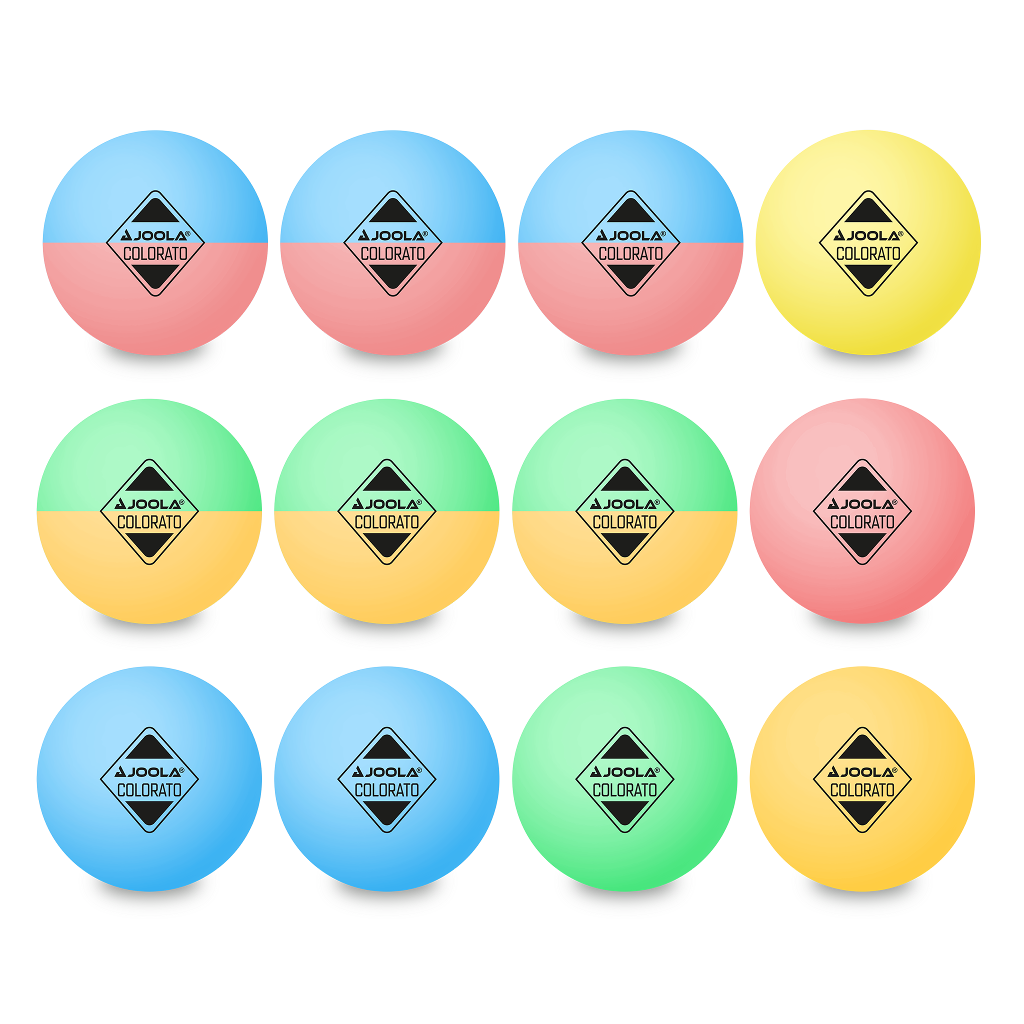 Bola de Tênis de Mesa JOOLA Colorato 12 unidades