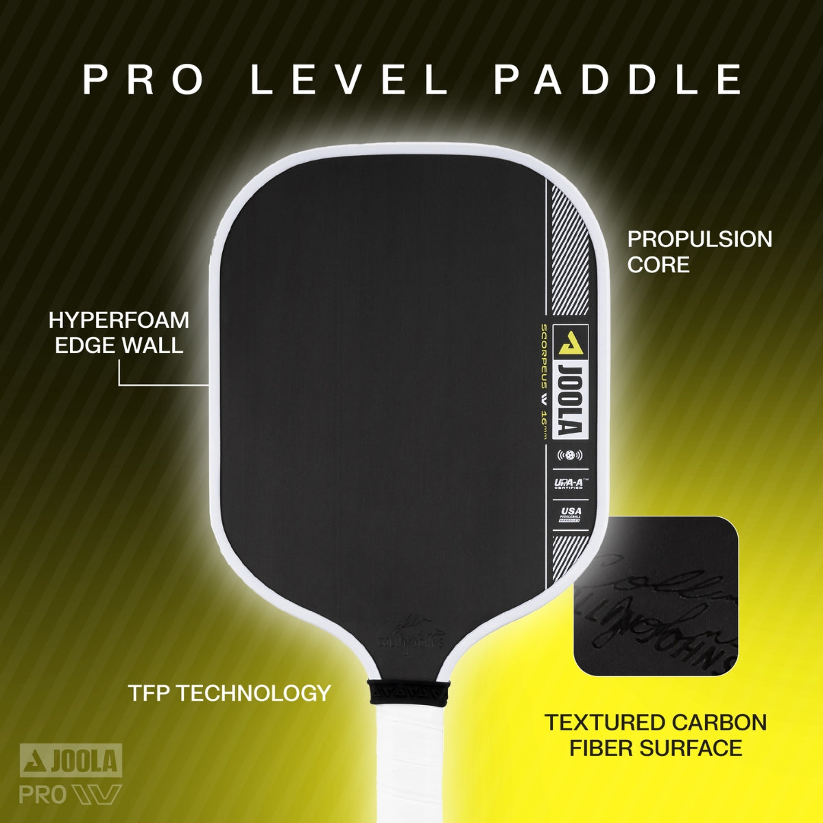 Raquete de Pickleball JOOLA Collin Johns Scorpeus IV (16mm)