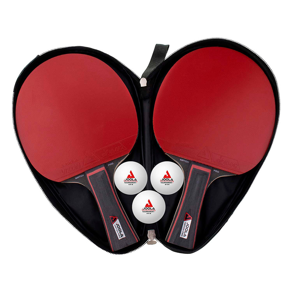 JOOLA WM Table Tennis Net and Support Kit + Kit with 2 Paddles, 3 Balls and a Duo Set Pro Cover
