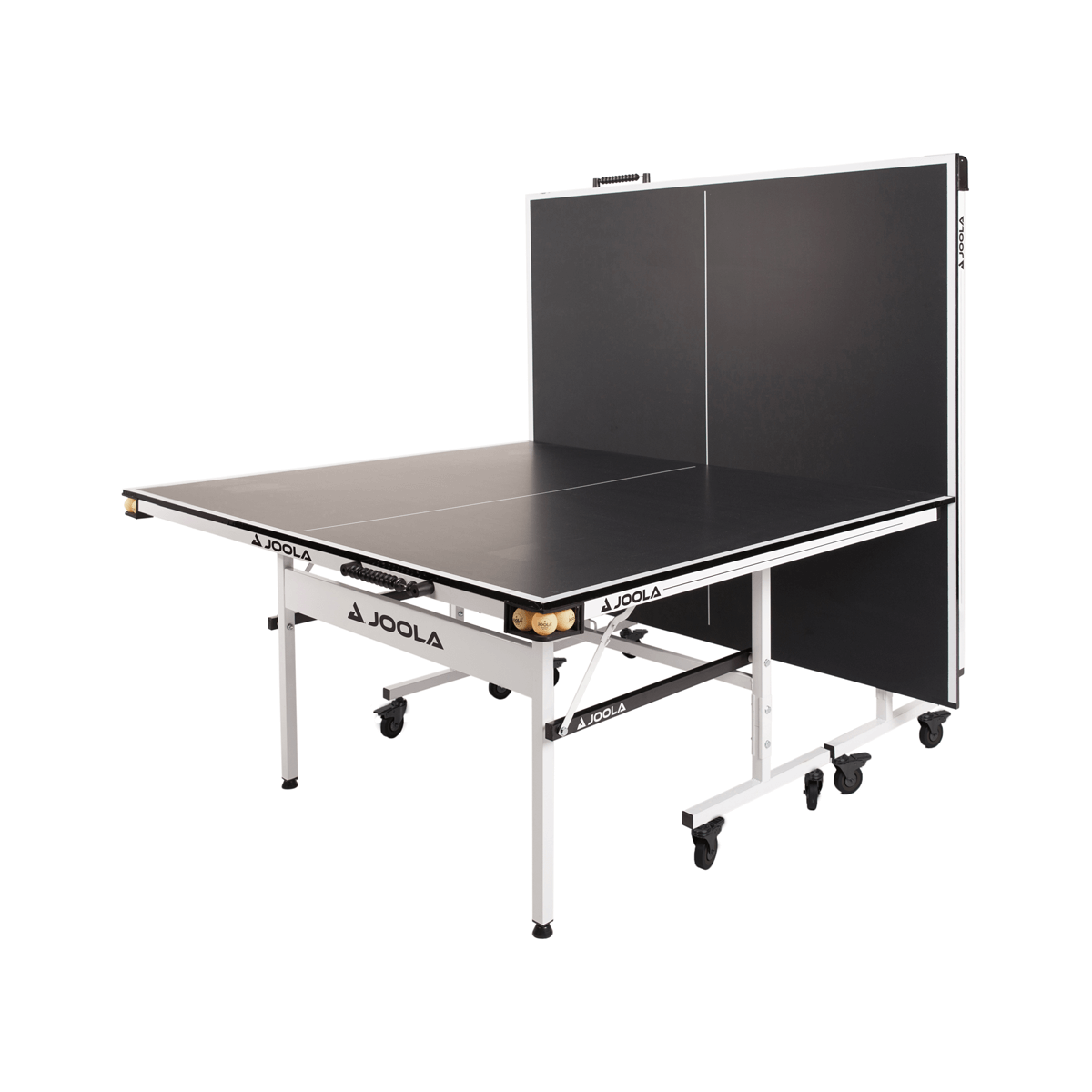 Kit Mesa JOOLA Rapid Play 25mm + 1 Conjunto Family Set (Maleta com 4 Raquetes e 10 Bolas) + Capa para Mesa (Posição Horizontal/Vertical)