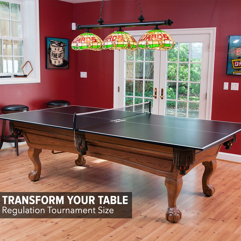 JOOLA Conversion Top Tabletop Kit + 1 Family Set (Case with 4 Rackets and 10 Balls)