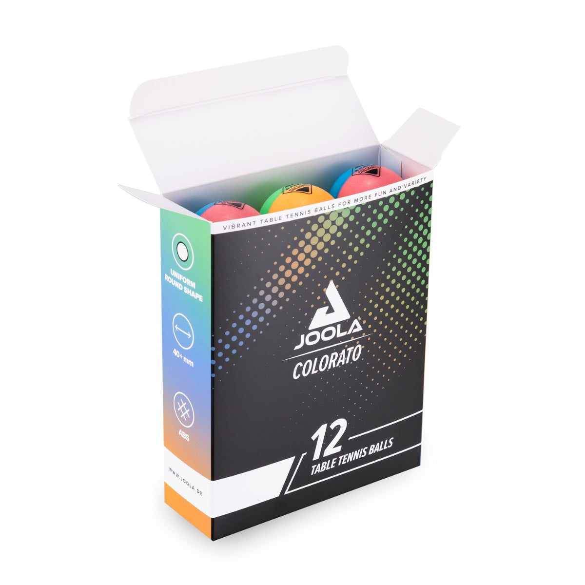 Kit Raquete JOOLA Infinity Overdrive (Vermelha) + Bola de Tênis de Mesa JOOLA Colorato 12 unidades