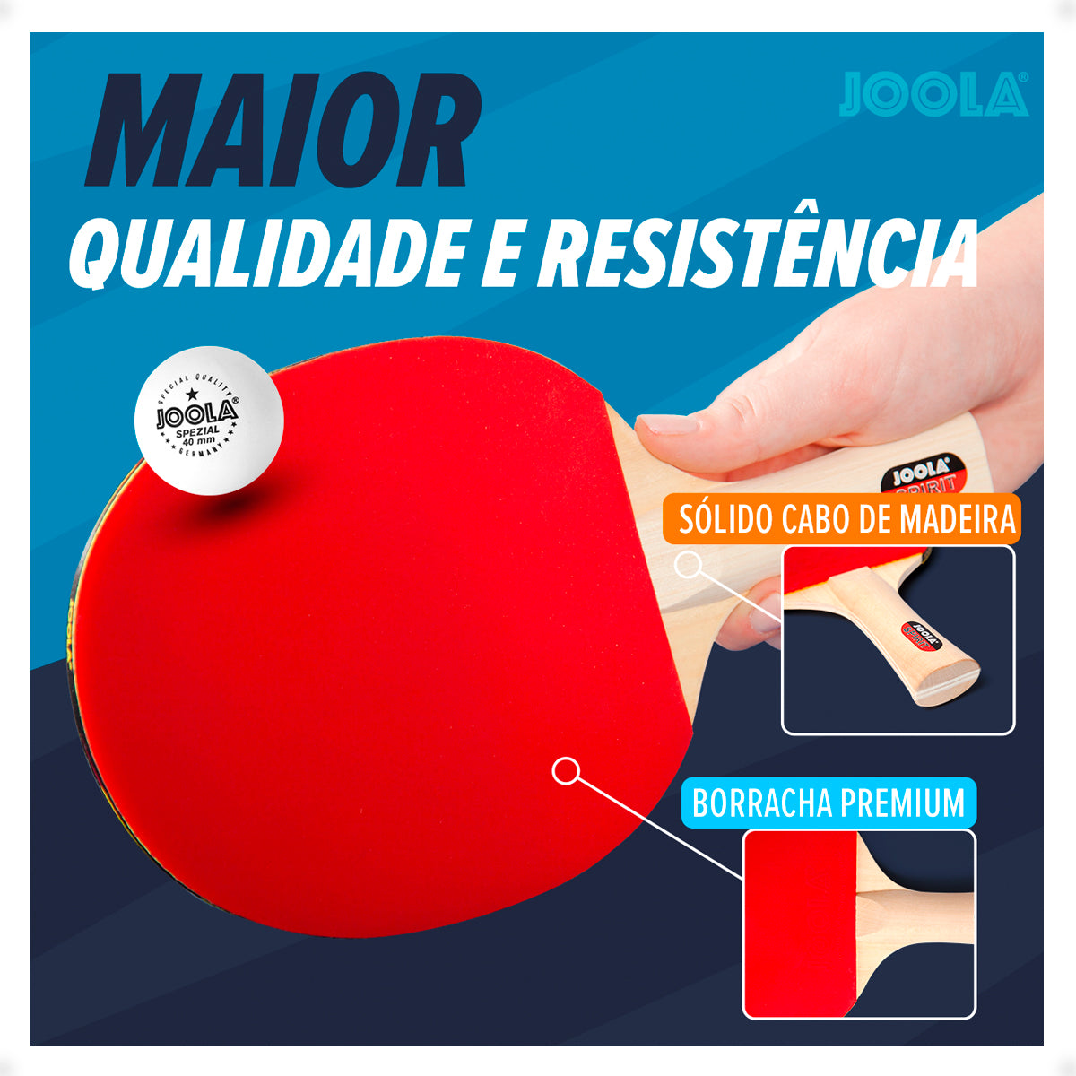 Kit de Raquetes Family Set - Maleta com 4 Raquetes e 10 Bolas