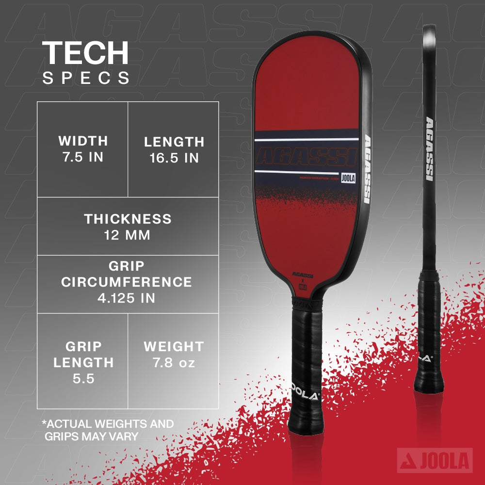 Raquete de Pickleball JOOLA Agassi Champion SS25 (12mm)