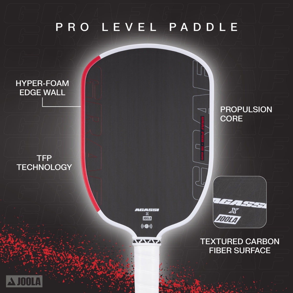Raquete de Pickleball JOOLA Graf Pro (16mm)