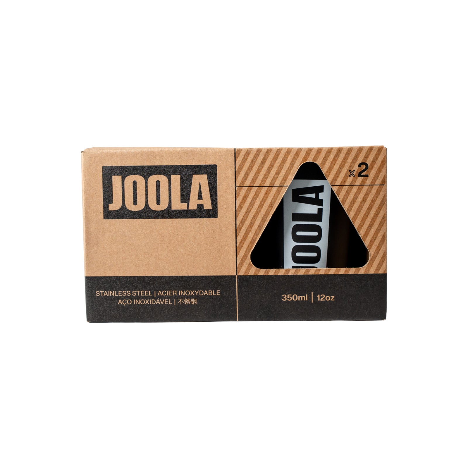 Conjunto de copos JOOLA Preto/Branco 350ml (2 unid.)