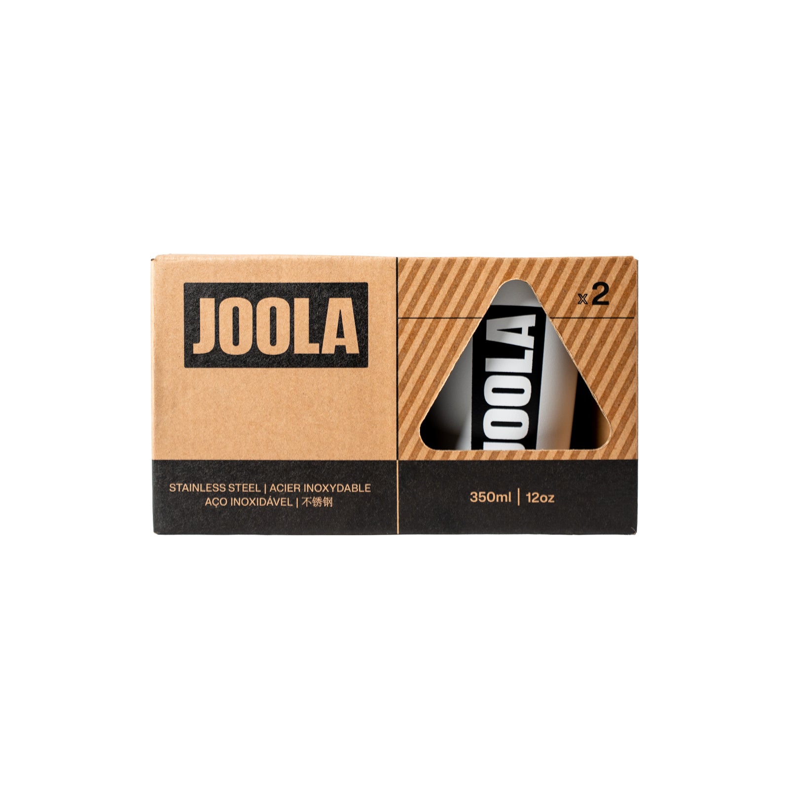 Conjunto de copos JOOLA Preto/Branco 350ml (2 unid.)