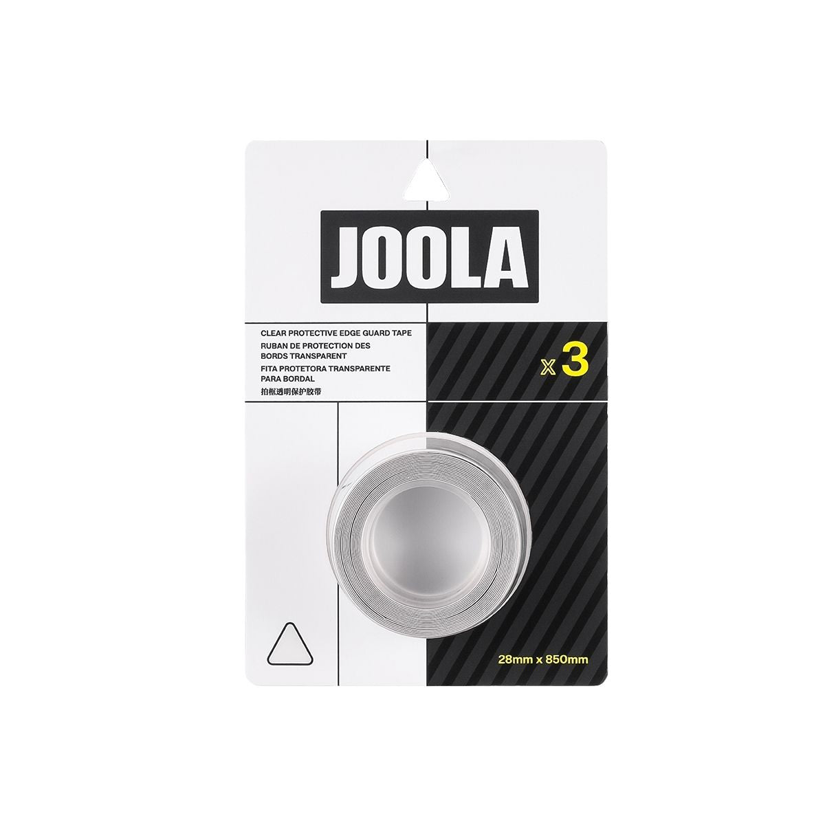 Kit Grip de Substituição para Raquete de Pickleball JOOLA Feel-Tec Pure (Black) + Fita de Proteção de Borda JOOLA Transparente para Raquete de Pickleball (14mm)