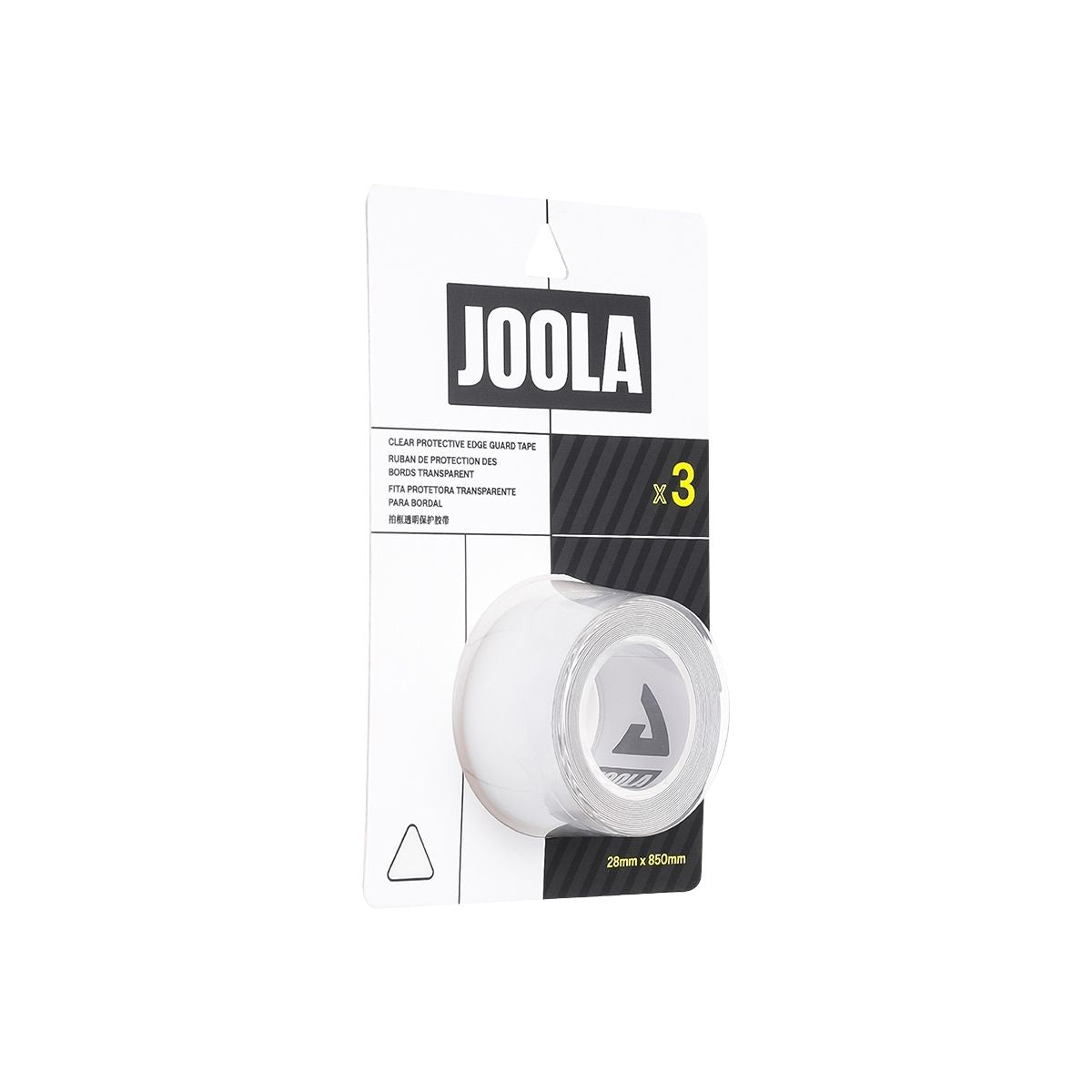 Kit Grip de Substituição para Raquete de Pickleball JOOLA Feel-Tec Pure (Black) + Fita de Proteção de Borda JOOLA Transparente para Raquete de Pickleball (14mm)