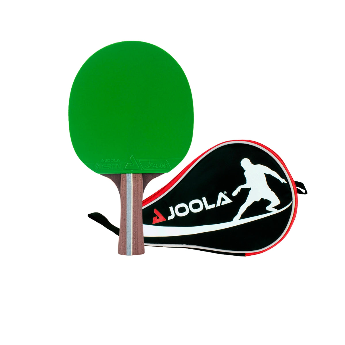 Kit Raquete JOOLA Infinity Balance (verde) + Raqueteira (Capa) para Raquete Tênis de Mesa Pocket (vermelho)
