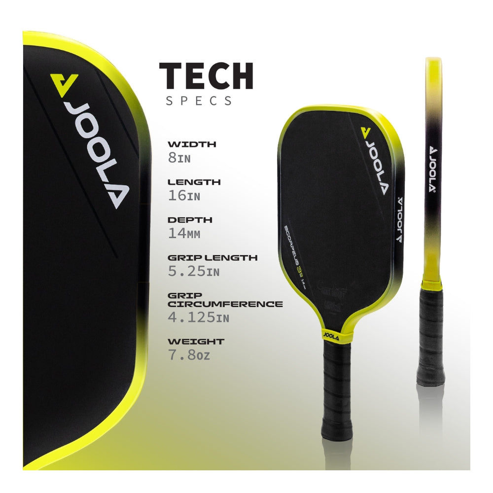 Kit Raquete de Pickleball JOOLA Anna Bright Scorpeus 3S + Grip JOOLA Black