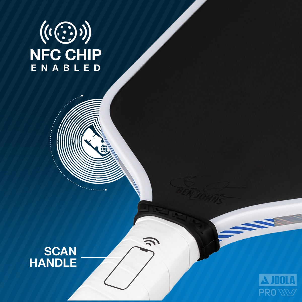 Kit Raquete de Pickleball JOOLA Ben Johns Hyperion Pro IV + Fita de Proteção de Borda
