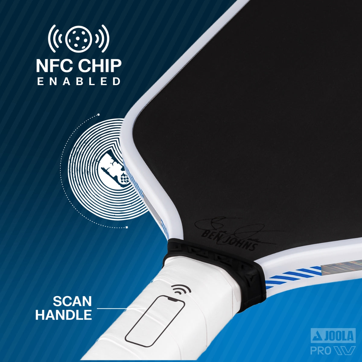 Kit Raquete de Pickleball JOOLA Ben Johns Hyperion Pro IV + Fita de Proteção de Borda