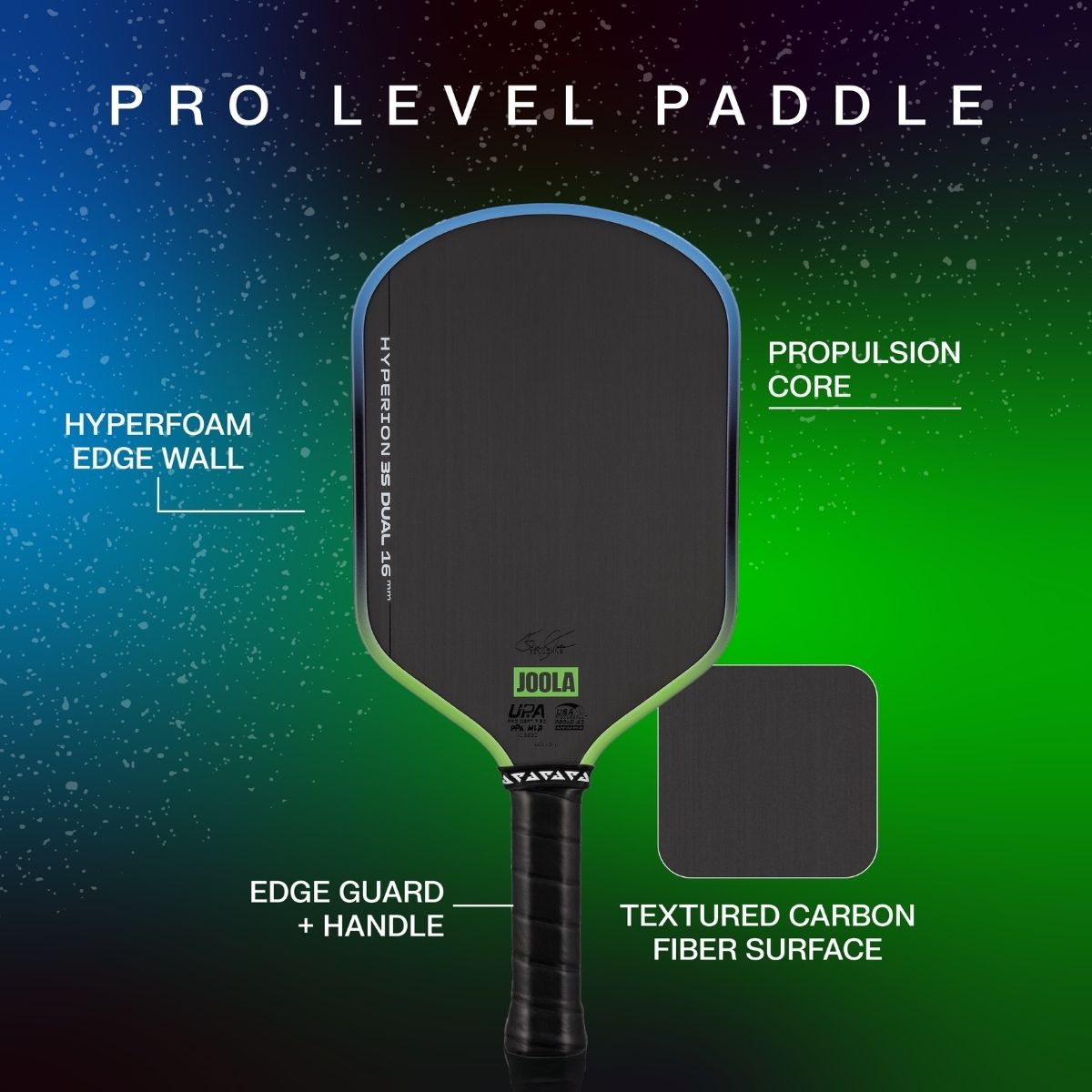Raquete de Pickleball JOOLA Hyperion 3S Dual (16mm)