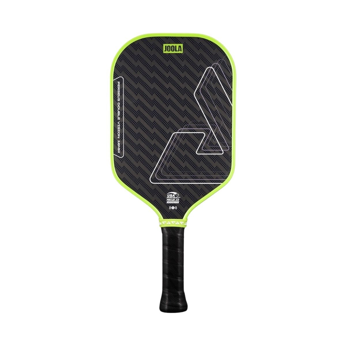 Kit Raquete de Pickleball JOOLA Perseus Double Vision (16mm) + Fita de Proteção de Borda JOOLA Transparente para Raquete Pickleball 30mm x 850mm (16mm)