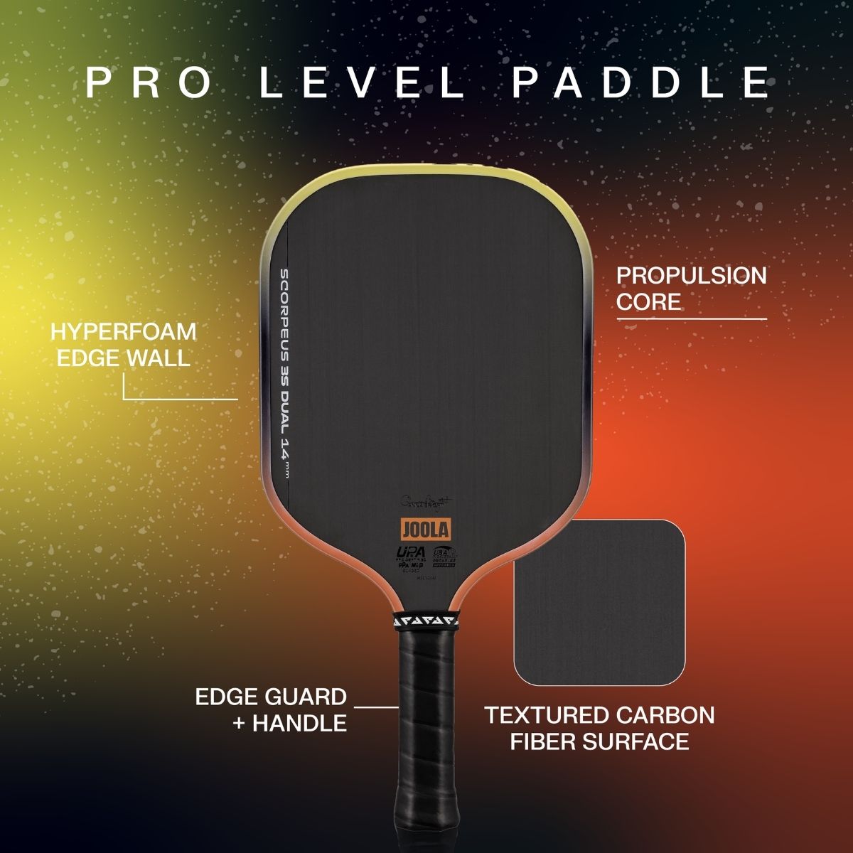 Raquete de Pickleball JOOLA Scorpeus 3S Dual (14mm)