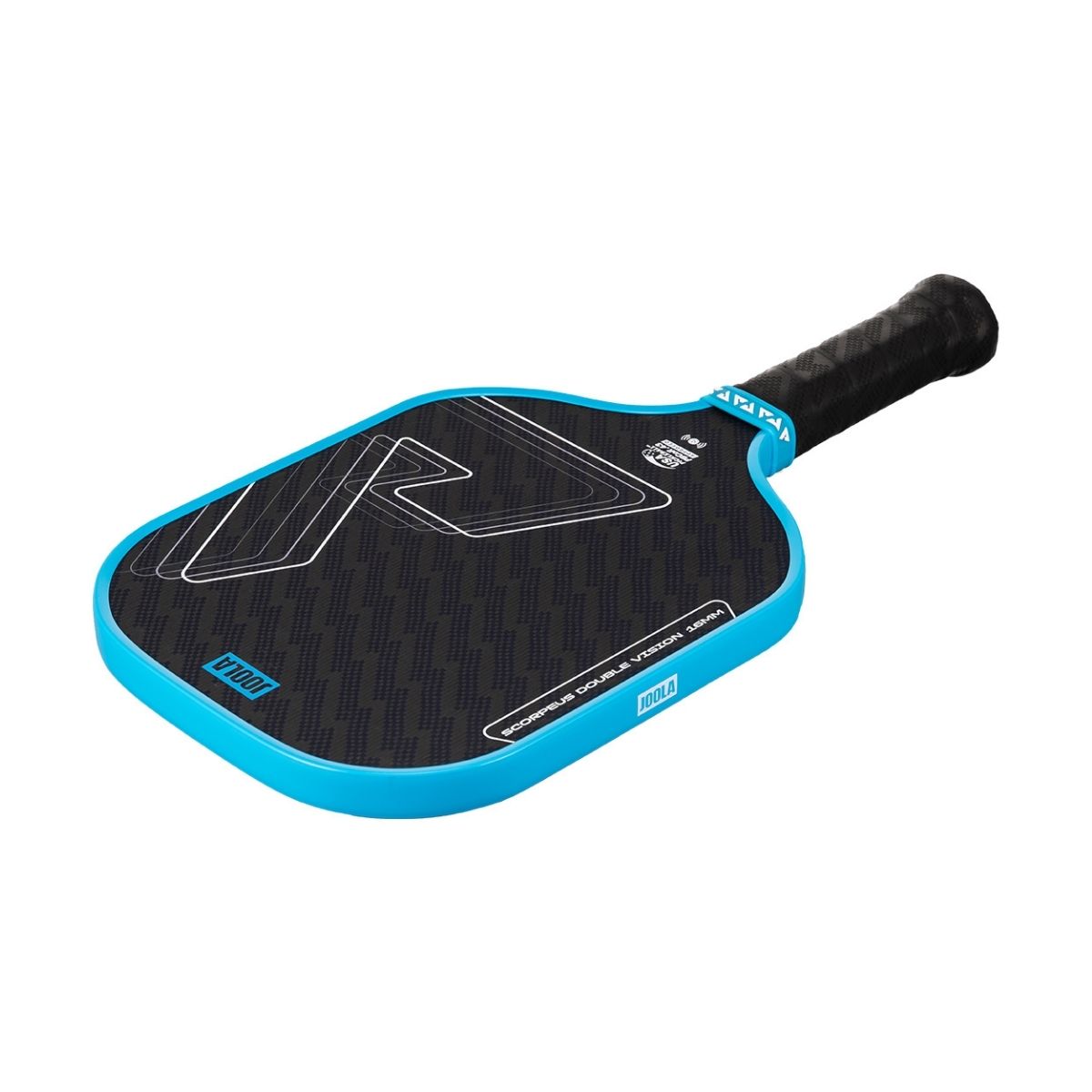 Kit Raquete de Pickleball JOOLA Scorpeus Double Vision (16mm) + Fita de Proteção de Borda JOOLA Transparente para Raquete Pickleball 30mm x 850mm (16mm)