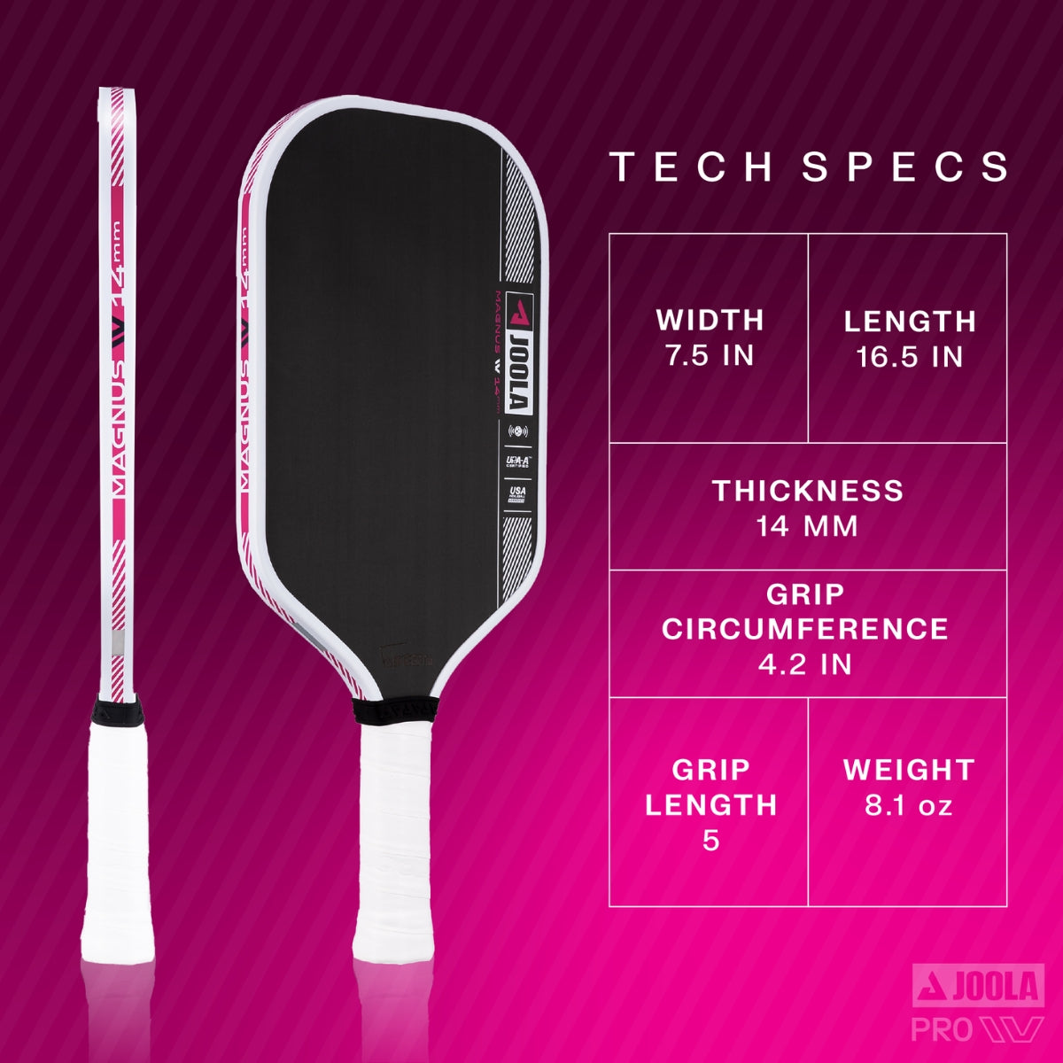 Kit Raquete de Pickleball JOOLA Tyson McGuffin Magnus Pro IV + Fita de Proteção de Borda
