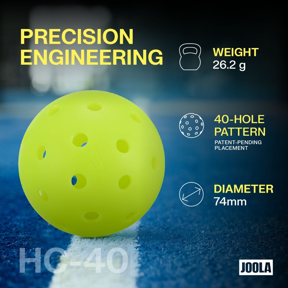 Bolas de Pickleball JOOLA HC-40