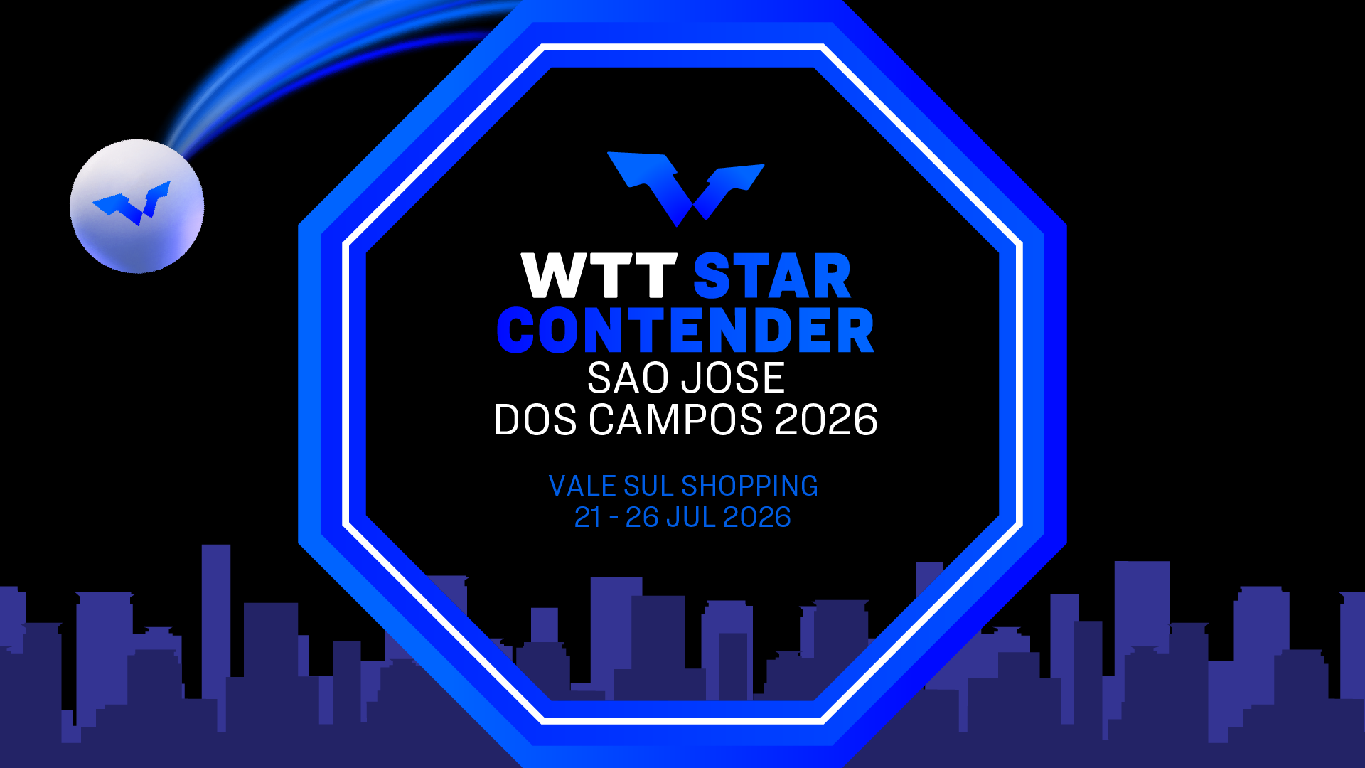 WTT Star Contender Brasil 2026 será em São José dos Campos e marca nova fase do tênis de mesa no país