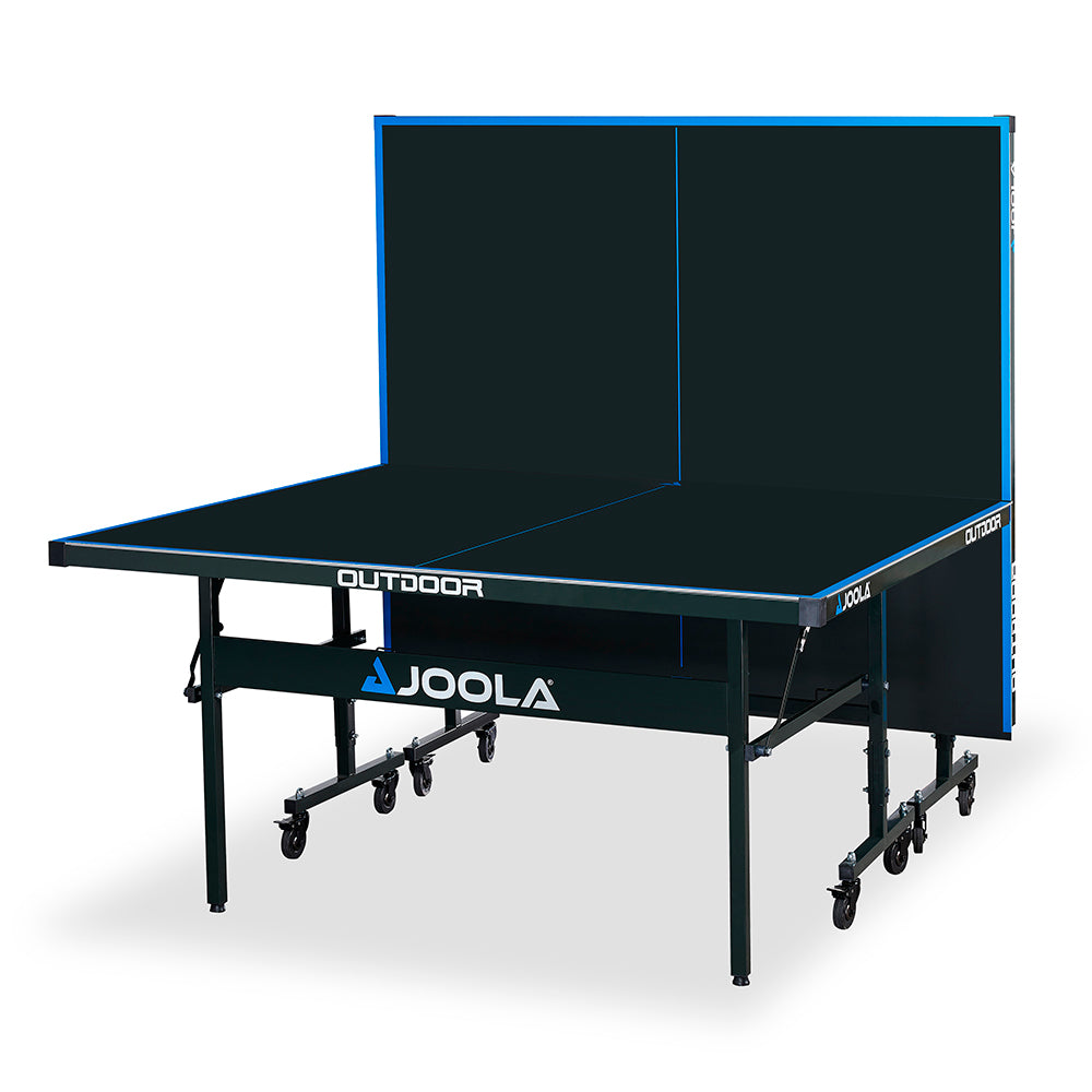 Kit Mesa JOOLA Outdoor J200A + 1 Conjunto Family Set (4 raquetes e 10 bolas) + Capa para mesa (Posição Horizontal)