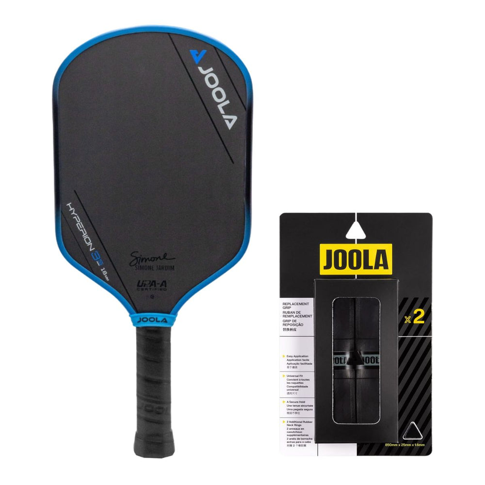 Kit Raquete de Pickleball JOOLA Simone Jardim Hyperion 3S + Grip JOOLA Black