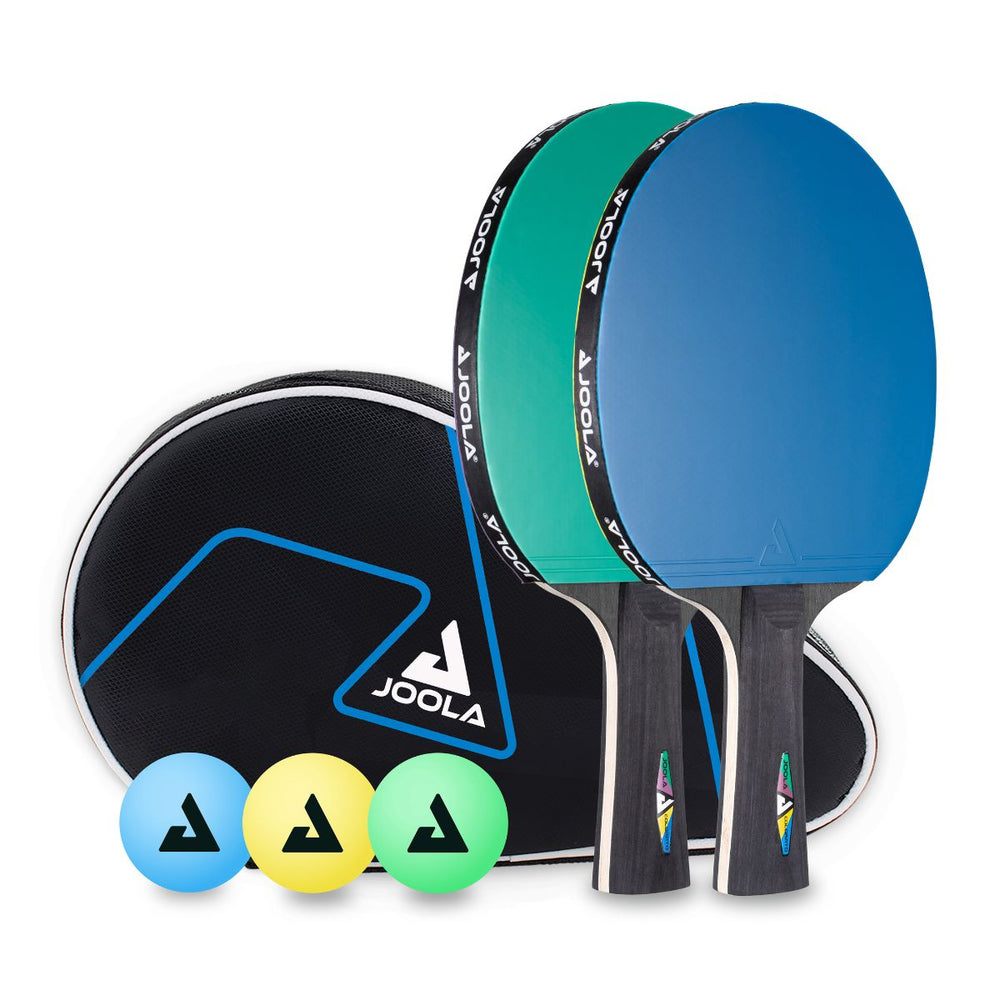 Kit de Raquetes JOOLA Duo Colorato - 2 Raquetes, 3 Bolas e 1 Capa