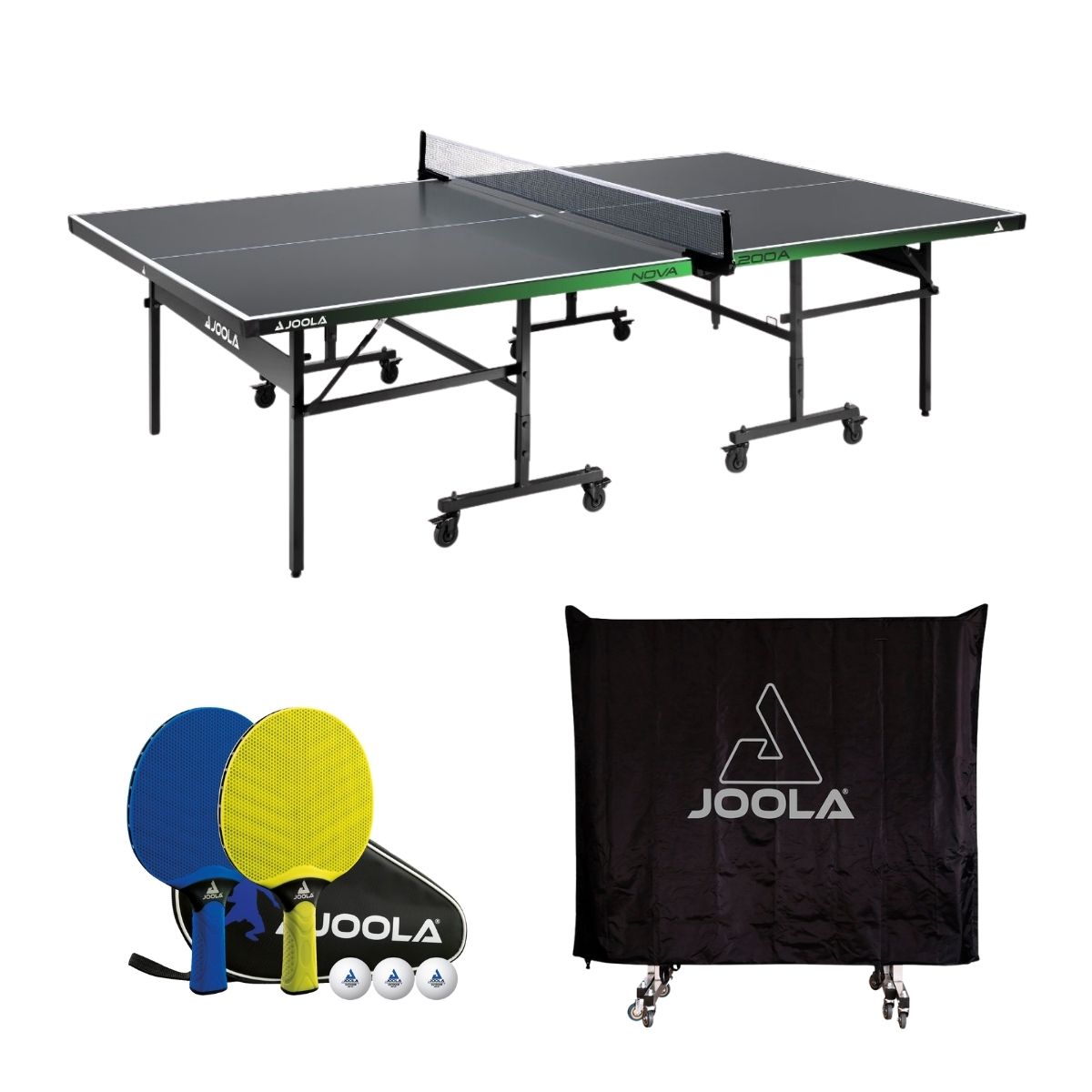 Kit Mesa JOOLA Nova Outdoor 200A + 1 Conjunto Outdoor JOOLA Vivid + Capa para Mesa (Posição Horiz.Vertical)