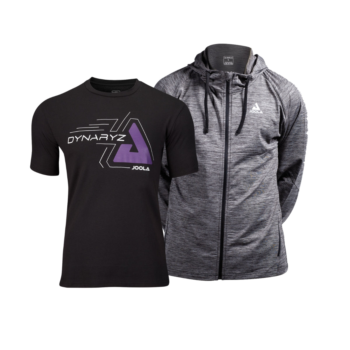 Kit Camiseta JOOLA Dynaryz Preta + Jaqueta JOOLA Chilax Cinza (tamanho GGGG)