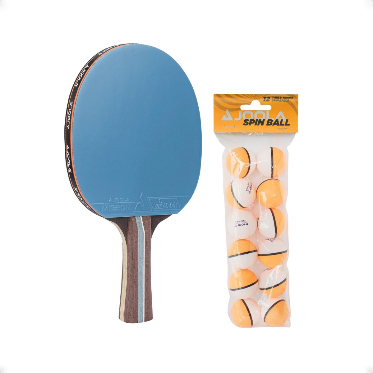 Kit Raquete JOOLA Infinity Balance + Bola de Tênis de Mesa JOOLA Spinball 12 unidades