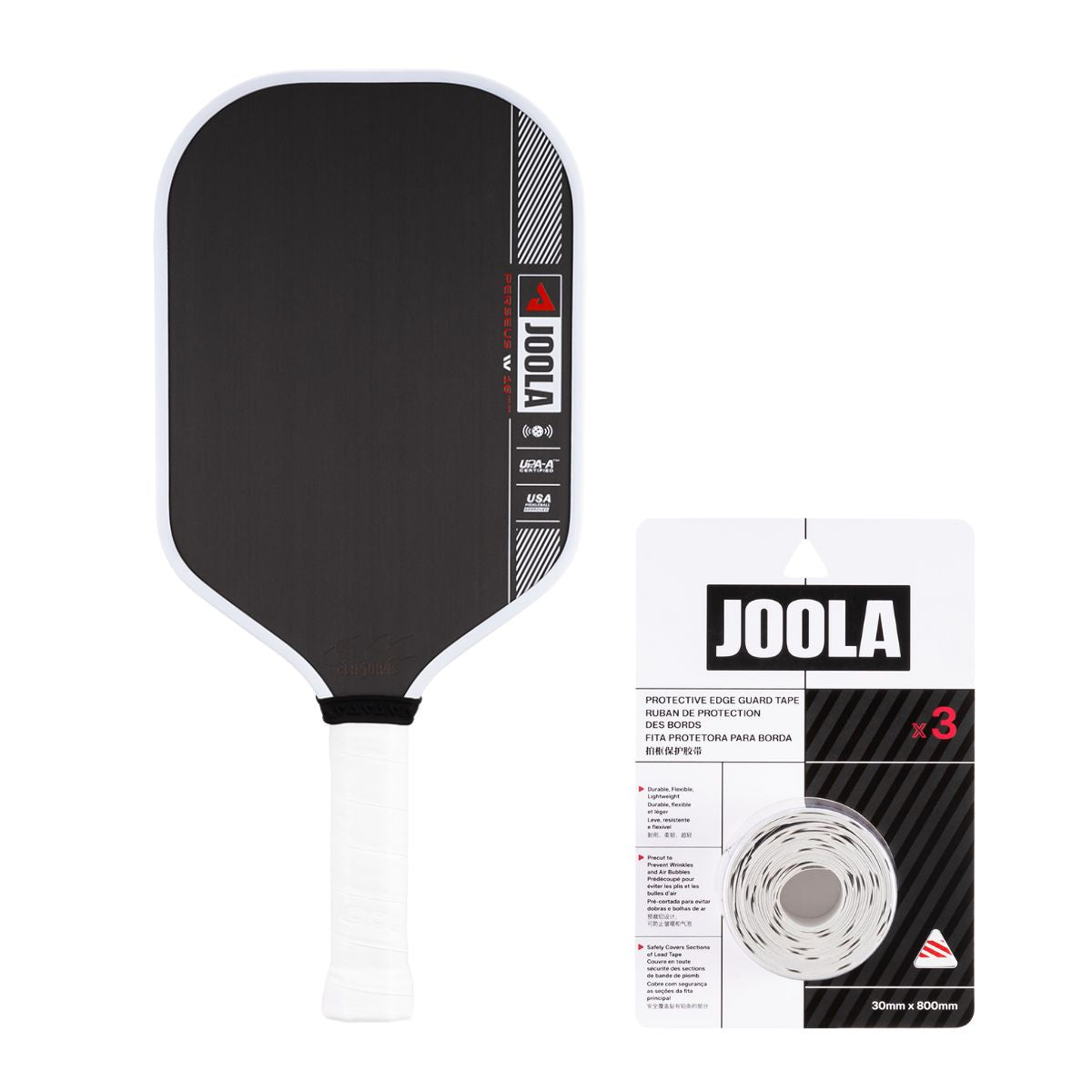 Kit Raquete de Pickleball JOOLA Ben Johns Perseus Pro IV + Fita de Proteção de Borda